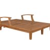 Wooden Barcelona Teak Double Sun Lounger - Image 3