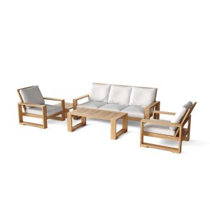Siena Teak Deep Seating Outdoor Furniture Set