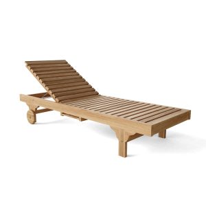 Luxury Teak Sun Lounger