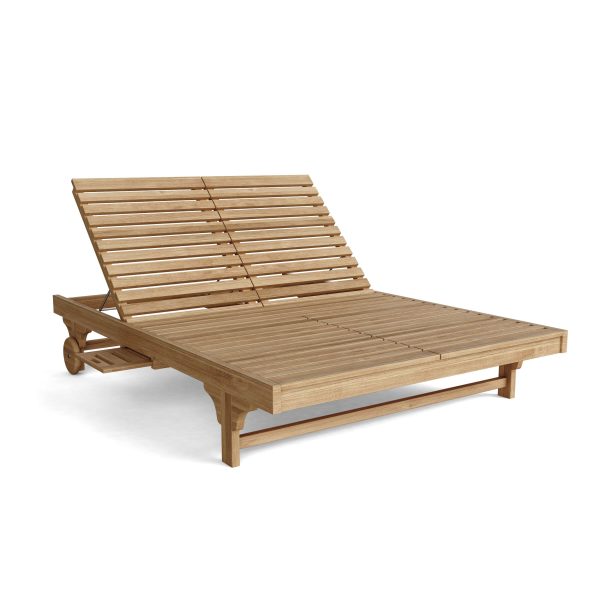Luxury Teak Double Sun Lounger