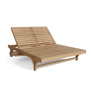 Luxury Teak Double Sun Lounger