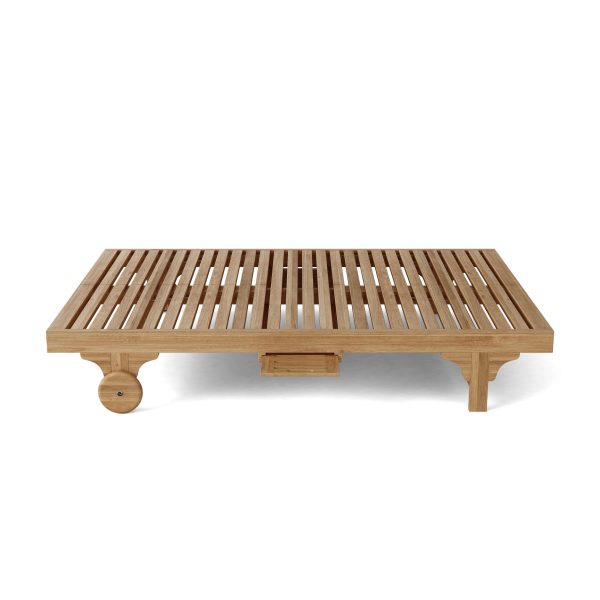 Luxury Teak Double Sun Lounger - Image 3