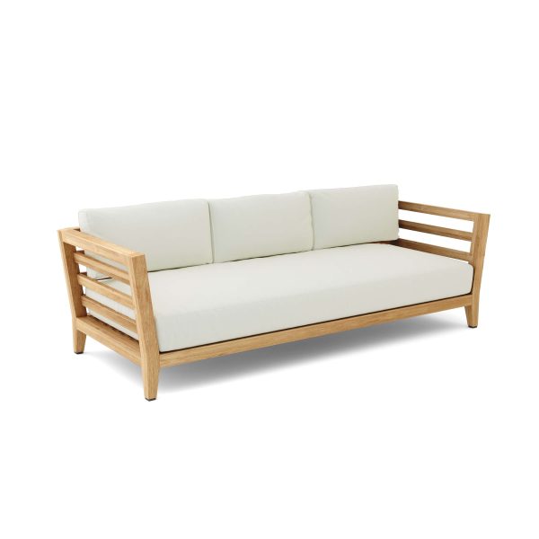 Luxury Eindhoven Teak Deep Seating Bench 3 Seater - Image 3