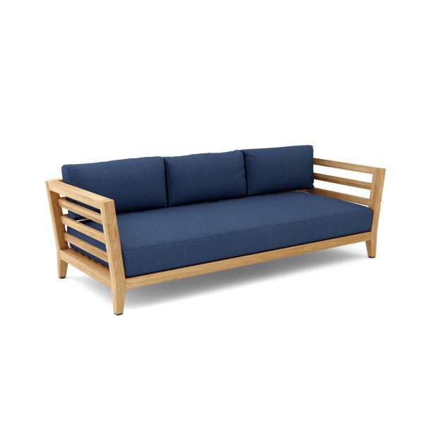 Luxury Eindhoven Teak Deep Seating Bench 3 Seater - Image 4