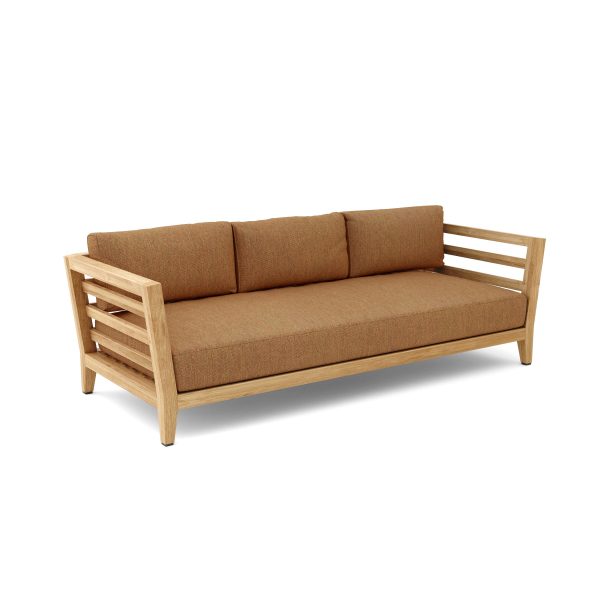 Luxury Eindhoven Teak Deep Seating Bench 3 Seater - Image 5