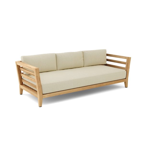 Luxury Eindhoven Teak Deep Seating Bench 3 Seater - Image 6