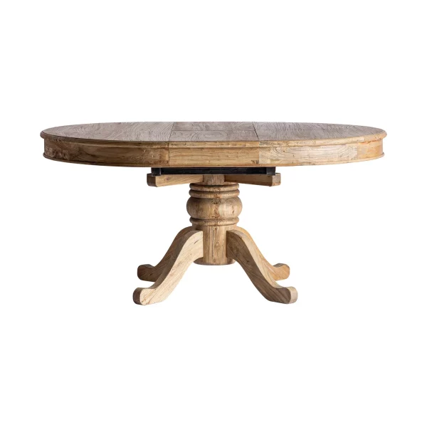 Teak Reclaimed Round Extending Table