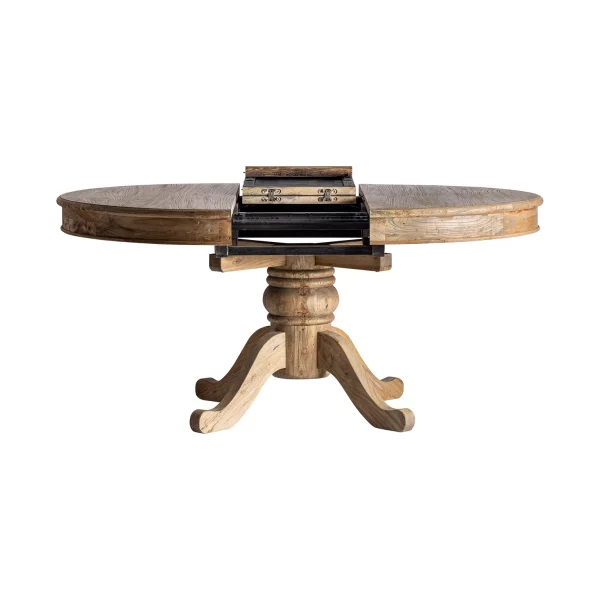Teak Reclaimed Round Extending Table - Image 2