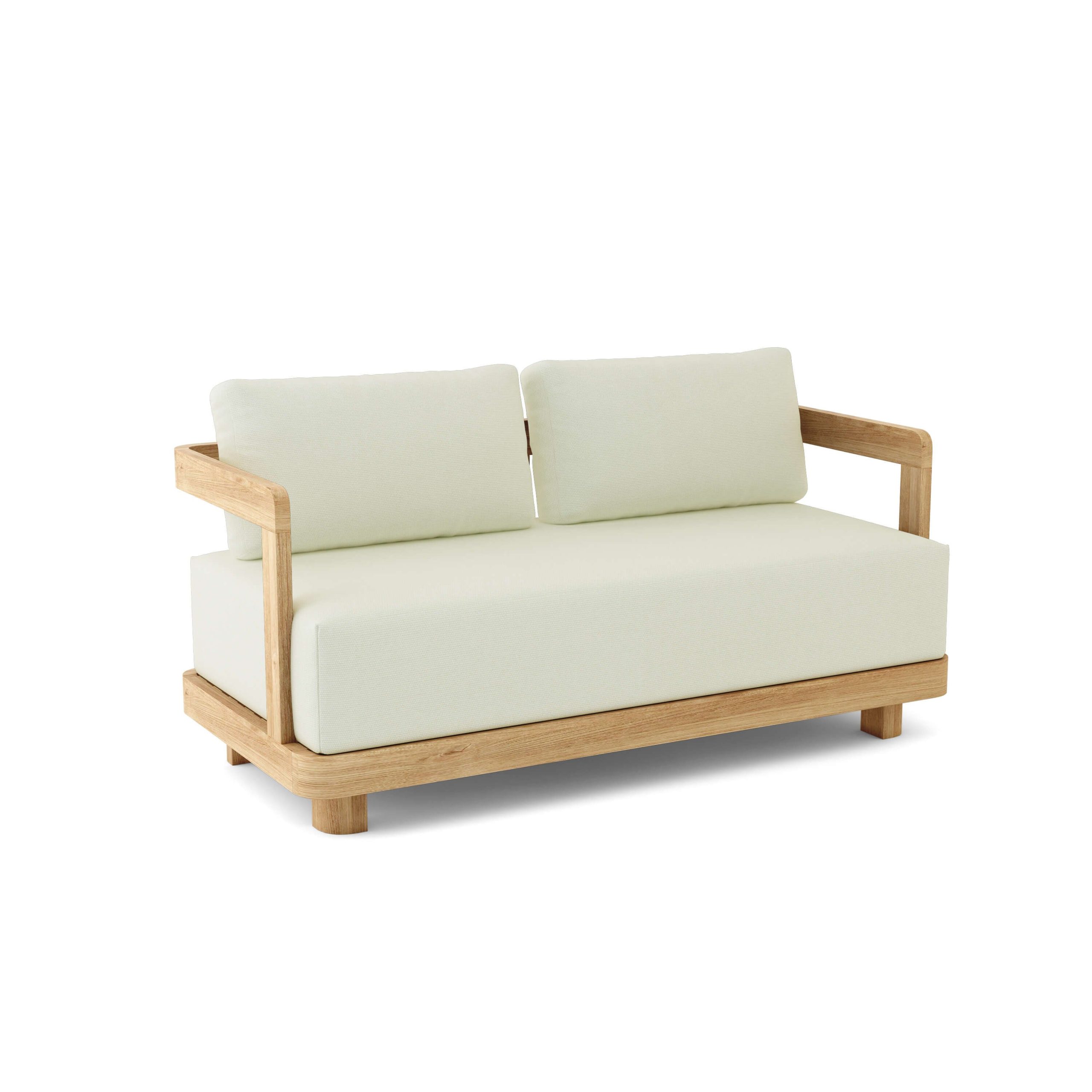 Luxury Amsterdam Teak Deep Seating Bench 2 Seater - Image 4