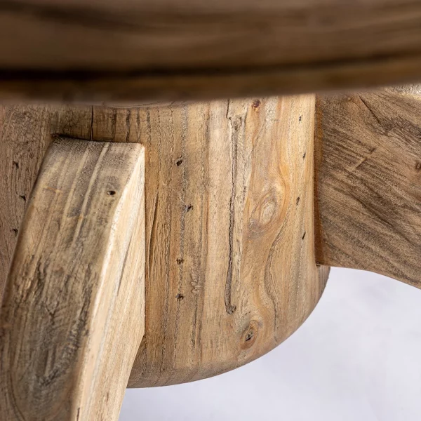 Teak Reclaimed Round Extending Table - Image 3