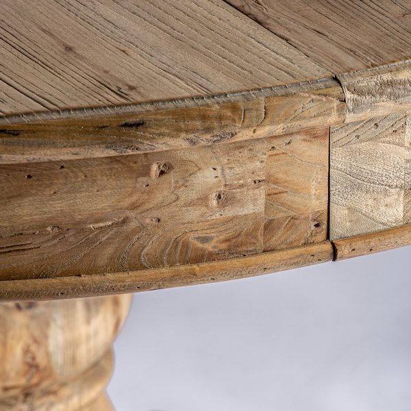 Teak Reclaimed Round Extending Table - Image 4