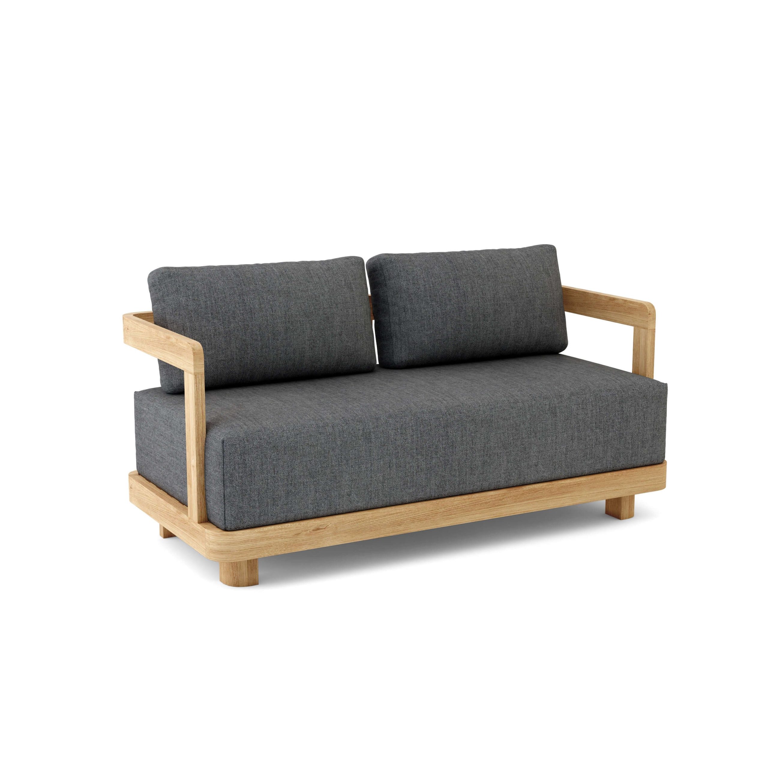 Luxury Amsterdam Teak Deep Seating Bench 2 Seater - Image 7