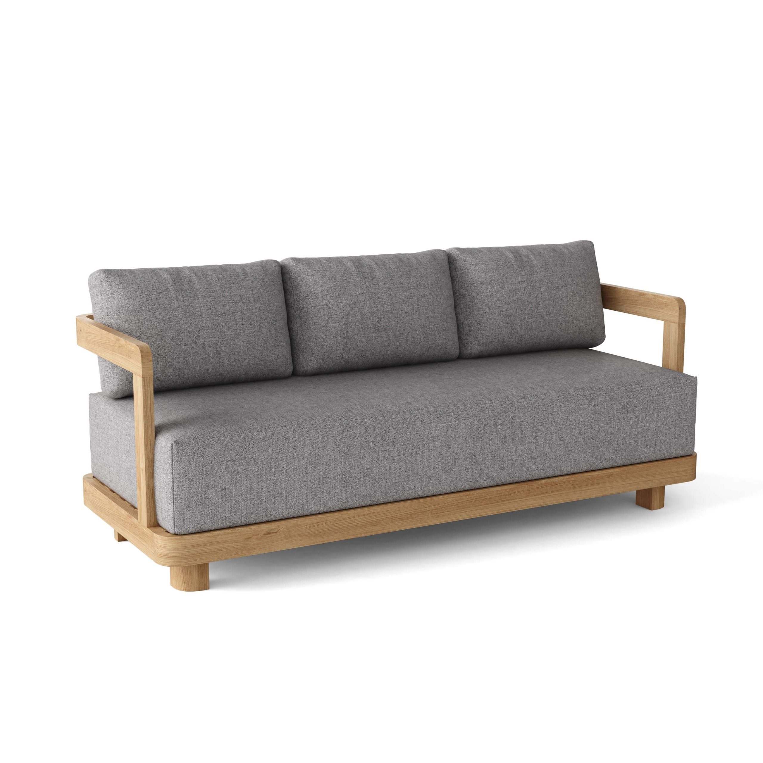 Luxury Amsterdam Teak Deep Seating Bench 3 Seater