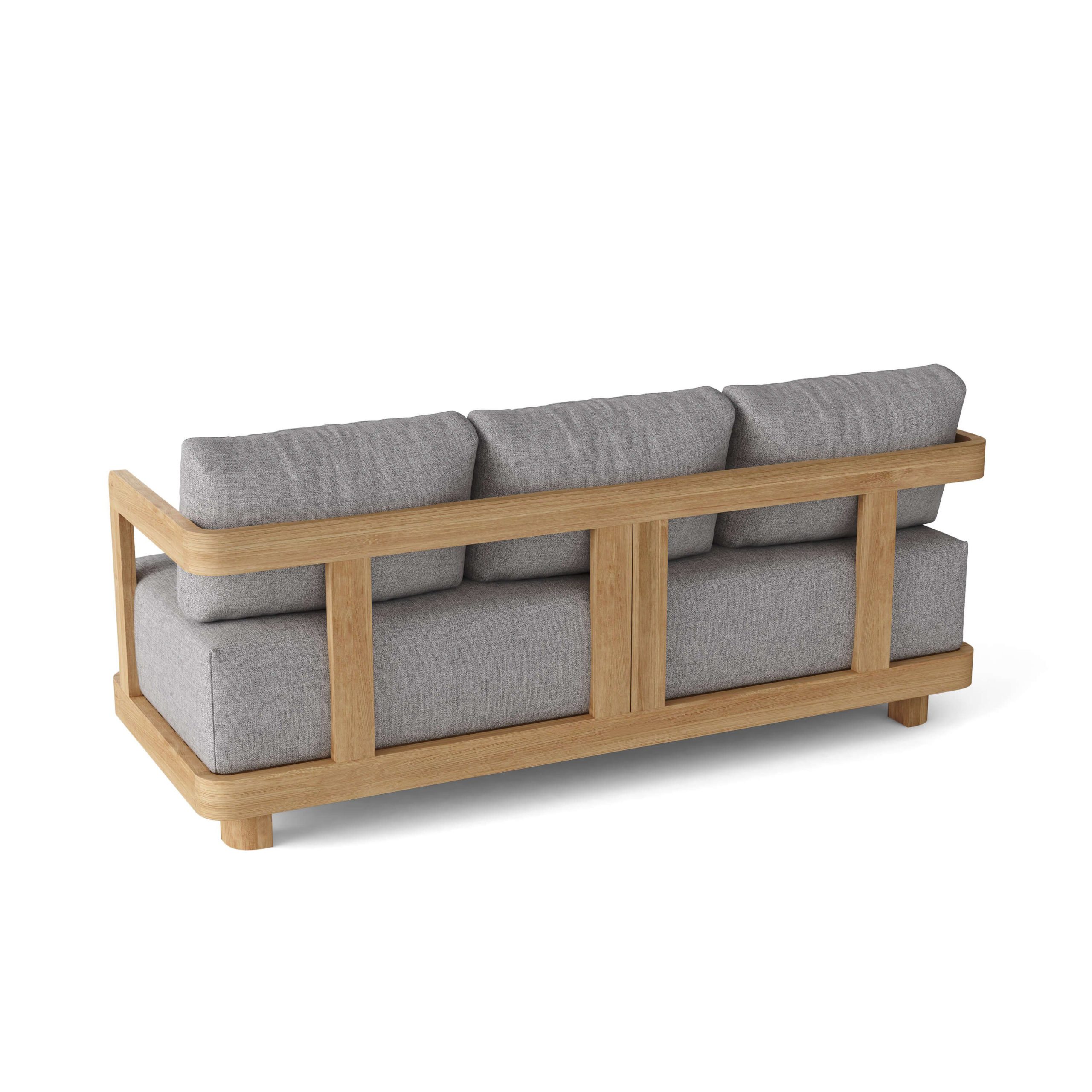 Luxury Amsterdam Teak Deep Seating Bench 3 Seater - Image 2