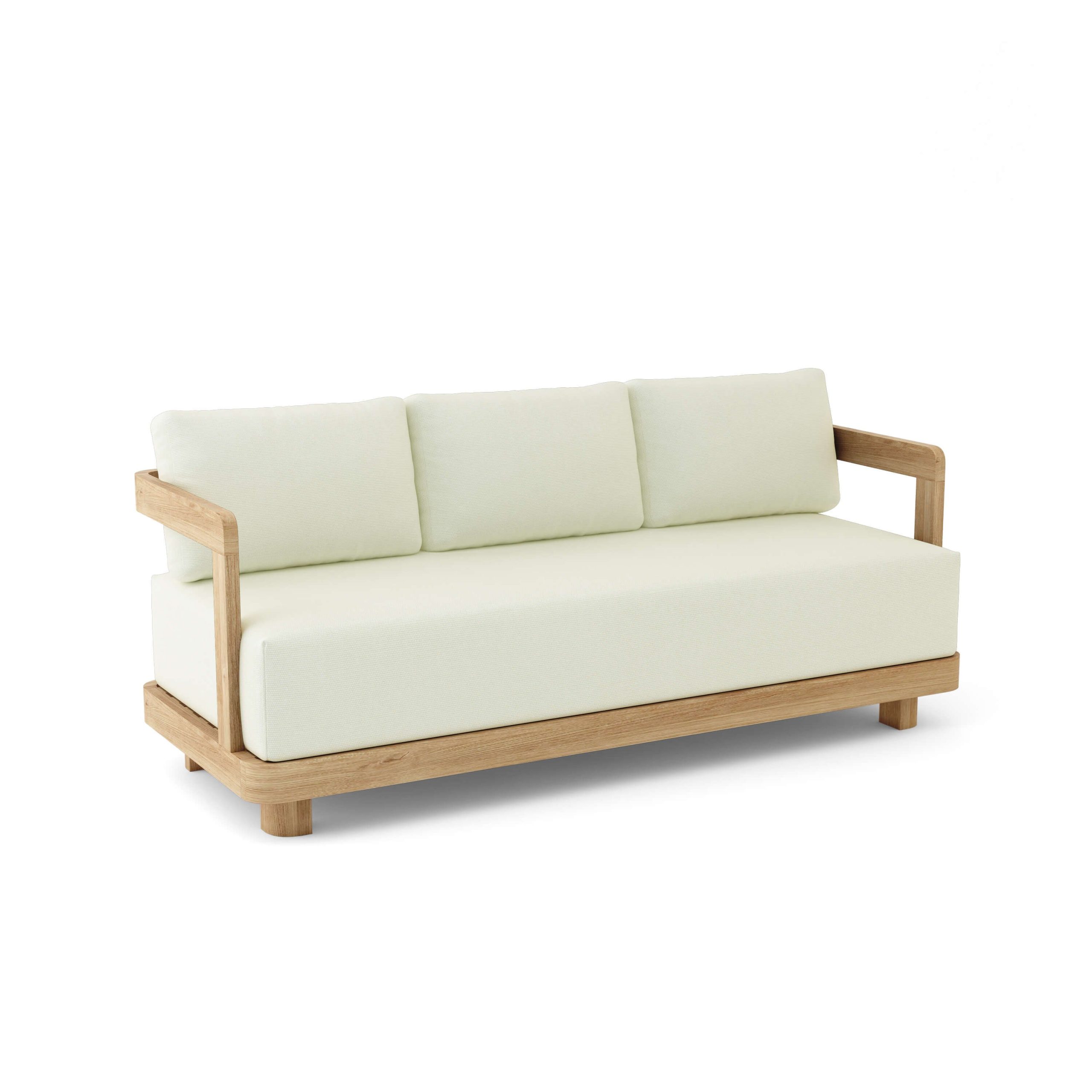 Luxury Amsterdam Teak Deep Seating Bench 3 Seater - Image 3