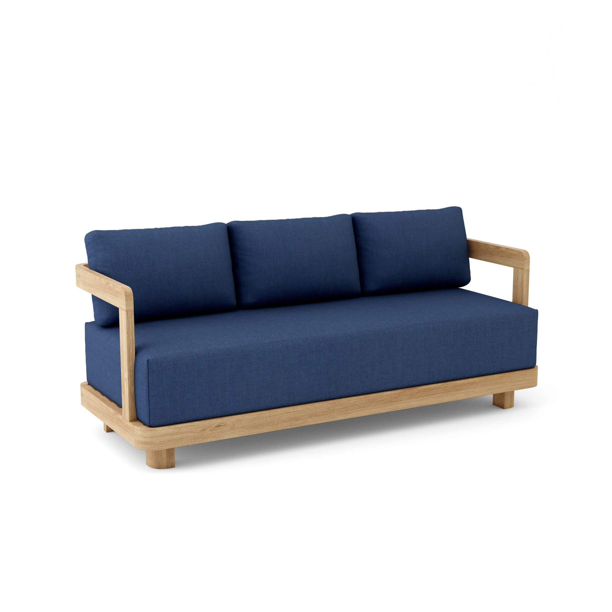 Luxury Amsterdam Teak Deep Seating Bench 3 Seater - Image 4