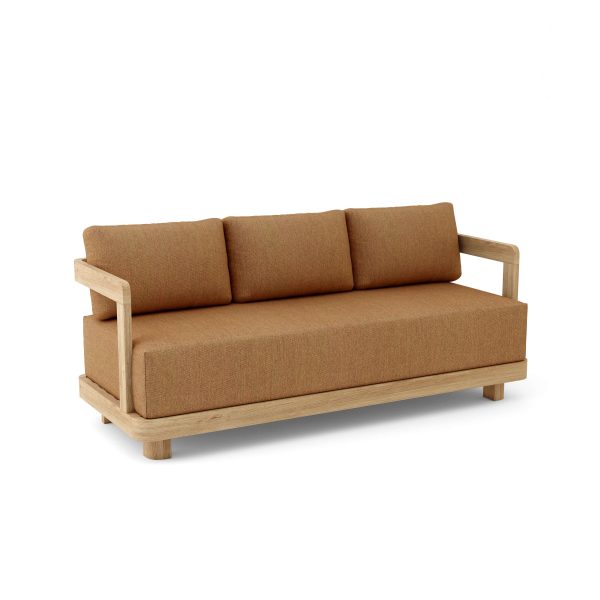 Luxury Amsterdam Teak Deep Seating Bench 3 Seater - Image 5