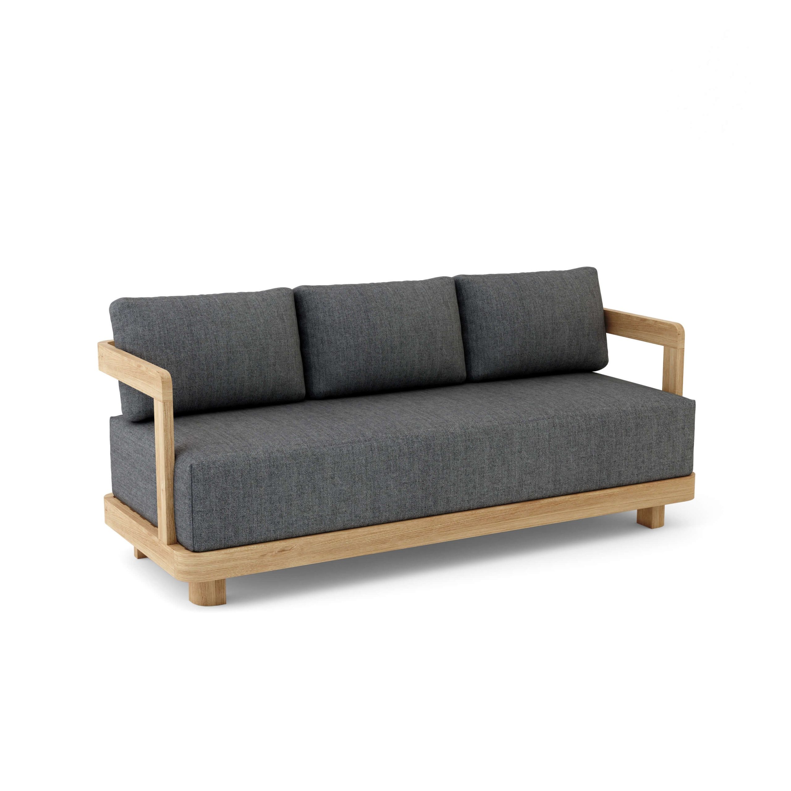 Luxury Amsterdam Teak Deep Seating Bench 3 Seater - Image 6
