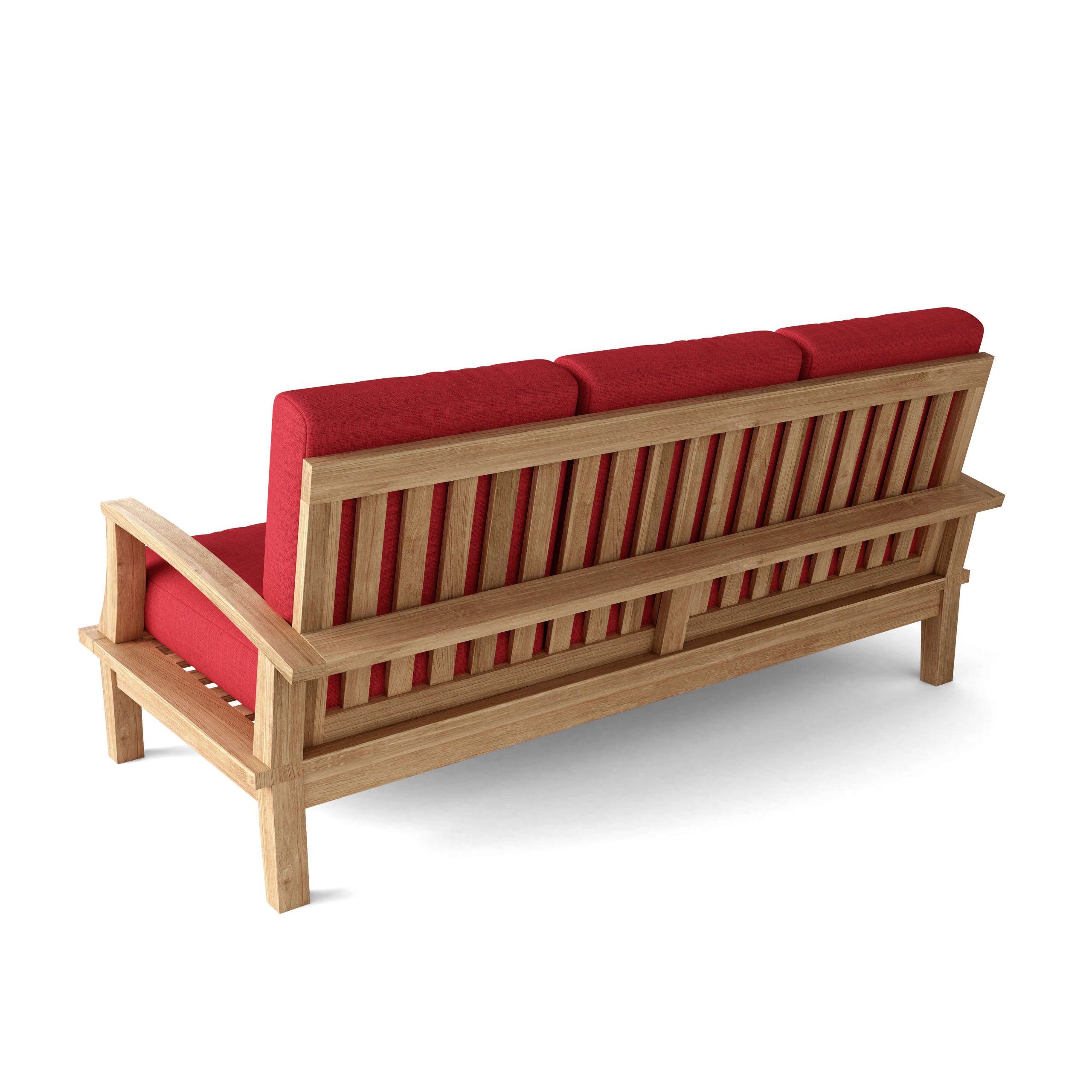 Luxury Barcelona Teak Deep Seating Bench 3 Seater - Image 2