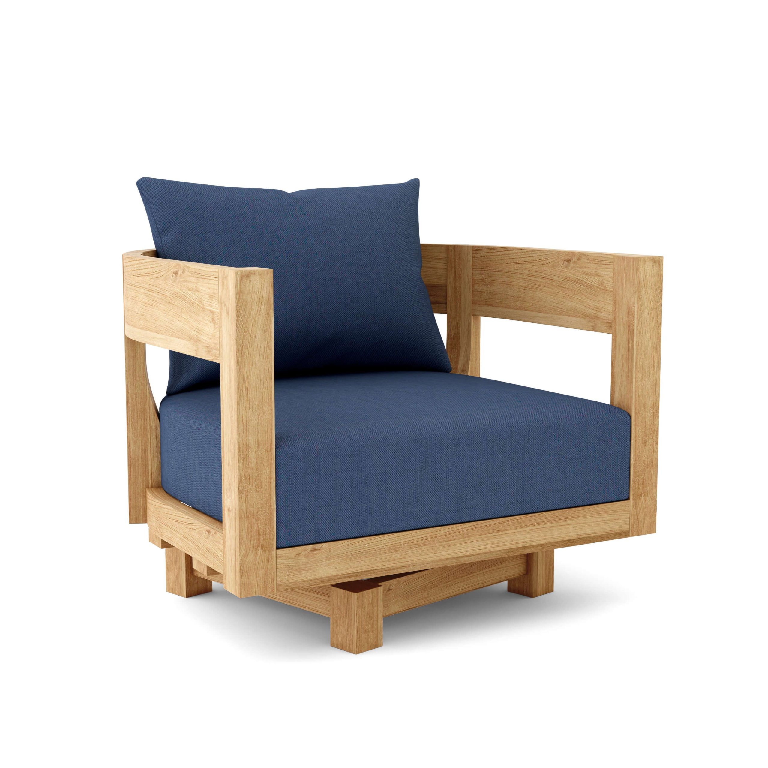 Madrid Teak Deep Seating Swivel Armchair - Image 5