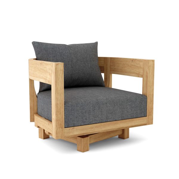 Madrid Teak Deep Seating Swivel Armchair - Image 7