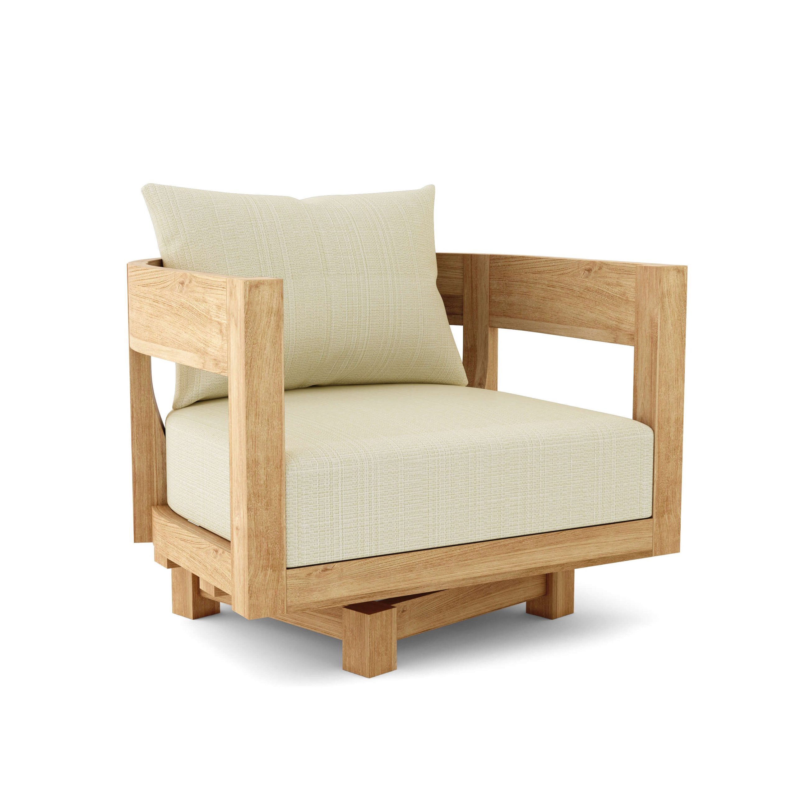 Madrid Teak Deep Seating Swivel Armchair - Image 8