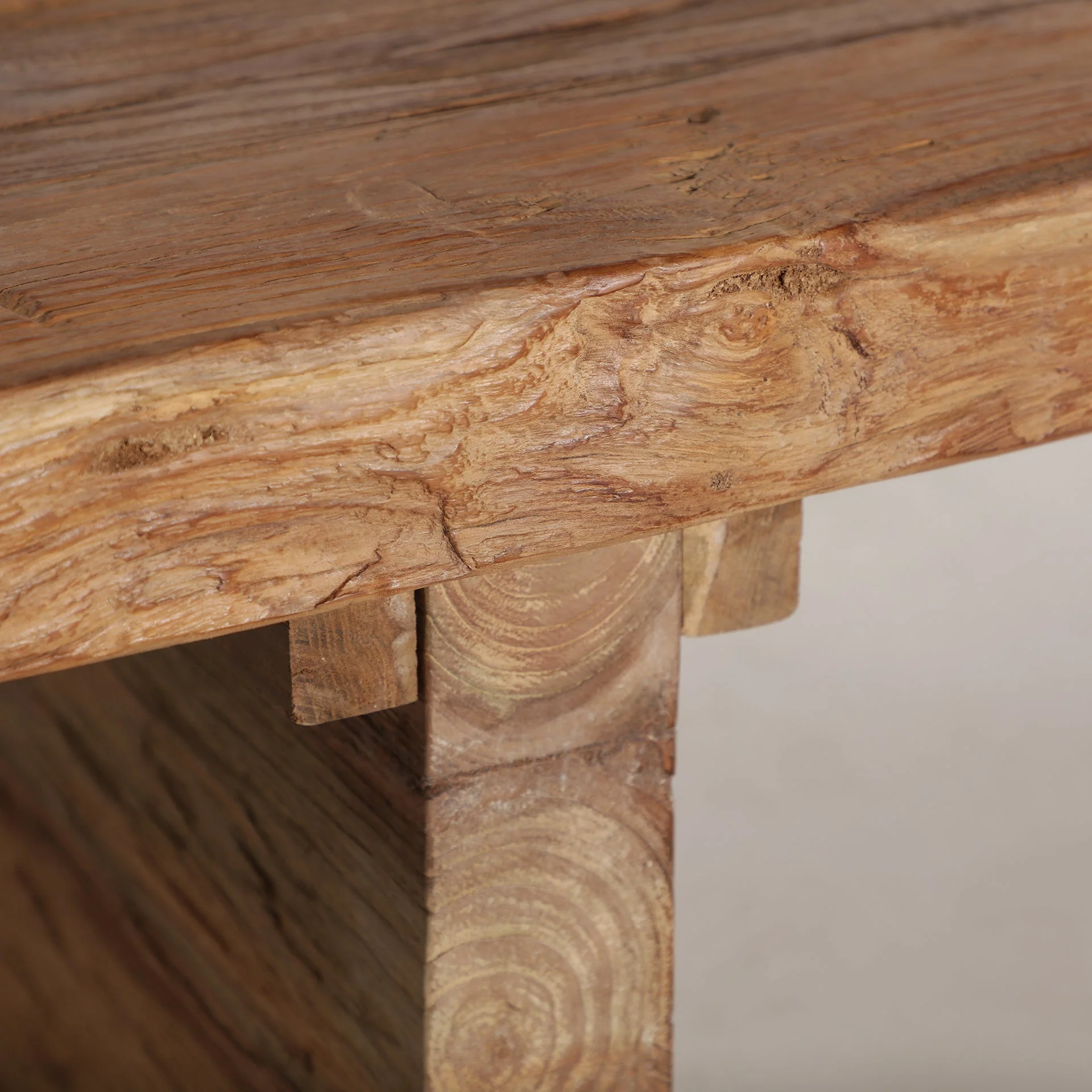 Teak Reclaimed Rectangular Coffee Table - Image 3