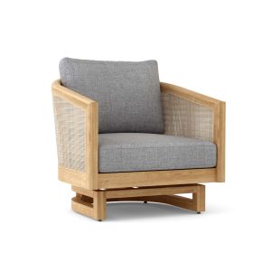 Barcelona Teak Deep Seating Swivel Armchair