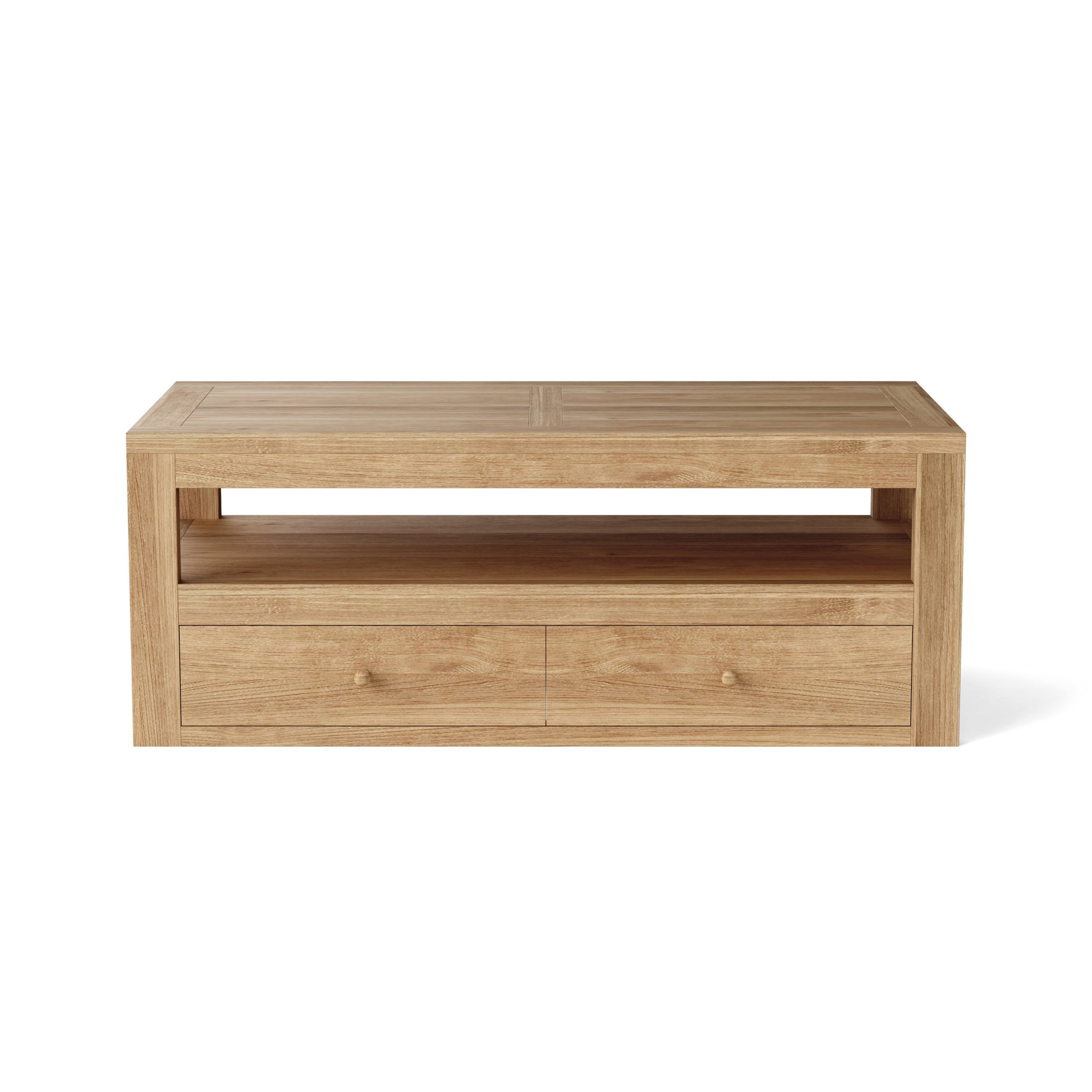 Dortmund Teak Rectangular Coffee Table - Image 2