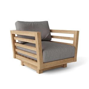 Eindhoven Teak Deep Seating Swivel Arm Chair