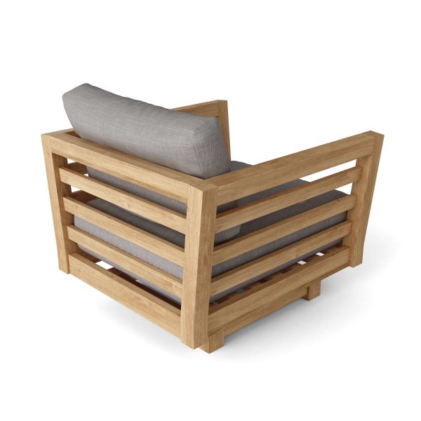 Eindhoven Teak Deep Seating Swivel Arm Chair - Image 2