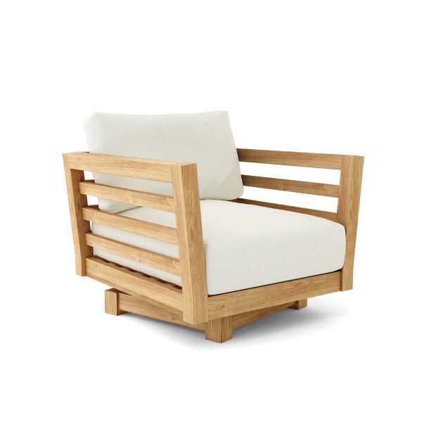 Eindhoven Teak Deep Seating Swivel Arm Chair - Image 4
