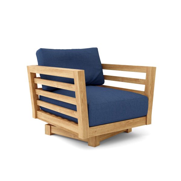 Eindhoven Teak Deep Seating Swivel Arm Chair - Image 5