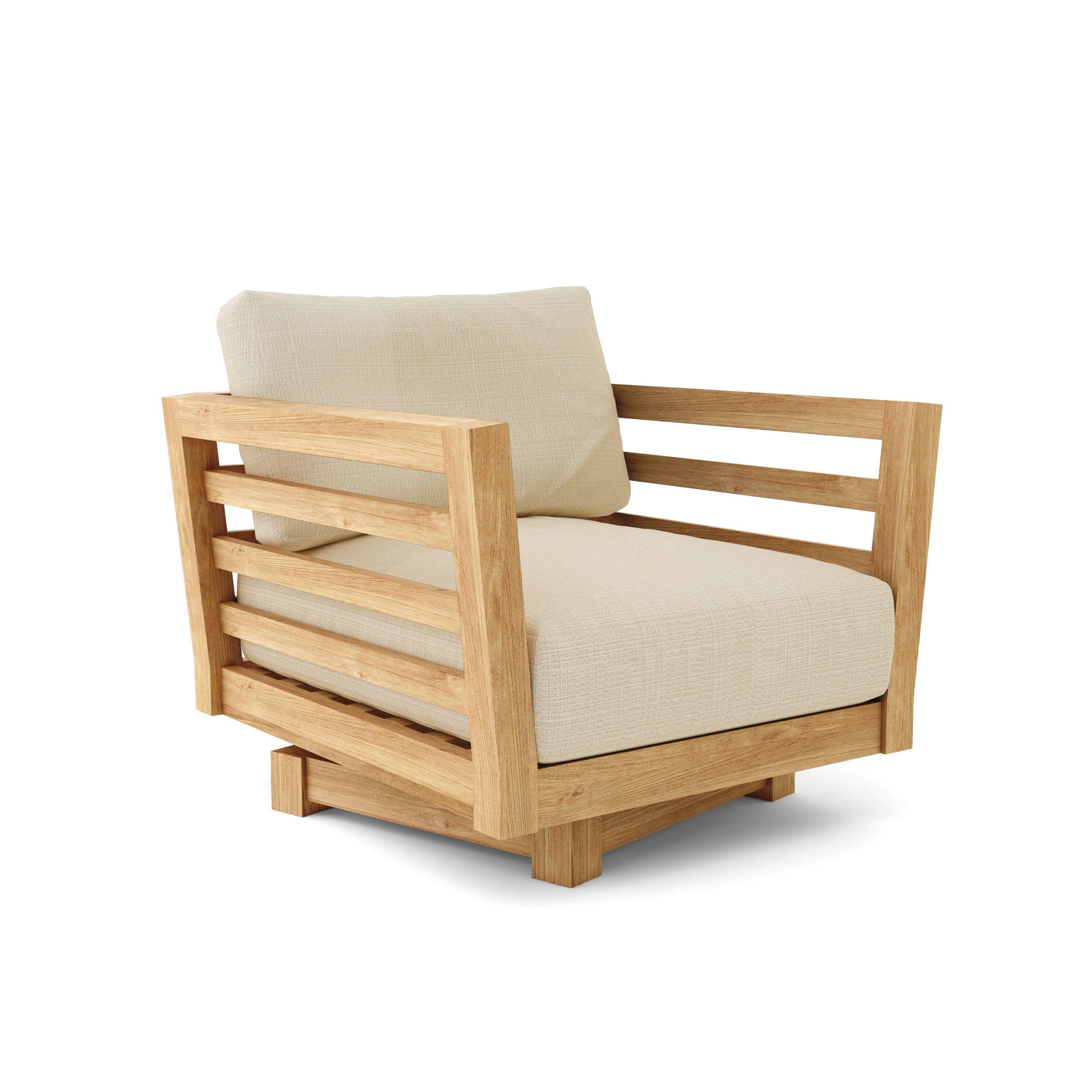 Eindhoven Teak Deep Seating Swivel Arm Chair - Image 8