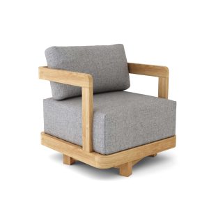 Amsterdam Teak Deep Seating Swivel Arm Chair