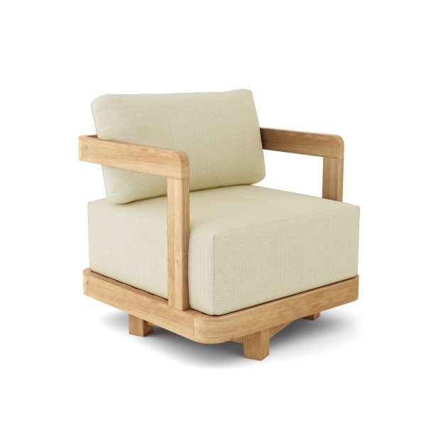 Amsterdam Teak Deep Seating Swivel Arm Chair - Image 3