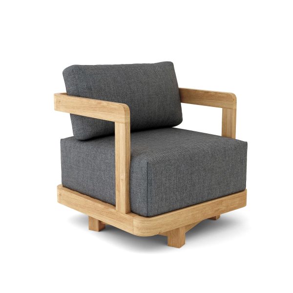 Amsterdam Teak Deep Seating Swivel Arm Chair - Image 6