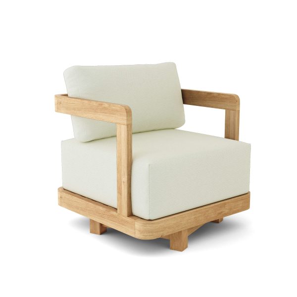 Amsterdam Teak Deep Seating Swivel Arm Chair - Image 9