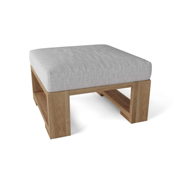 Siena Teak Stool Ottoman - Image 2