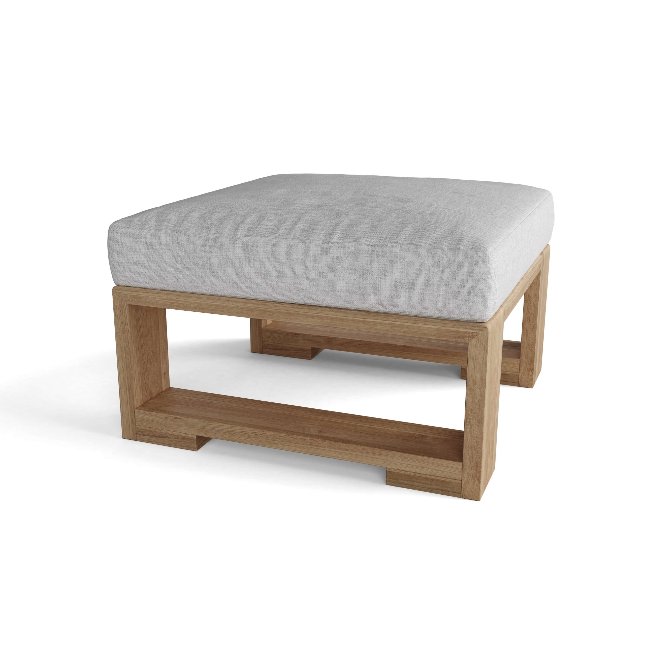 Siena Teak Stool Ottoman - Image 3