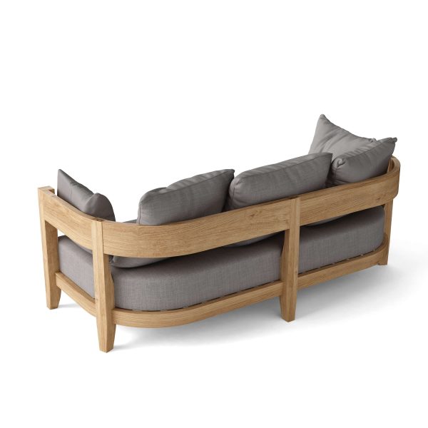 Luxury Madrid Teak Deep Seating Bench 3 Seater - Image 2