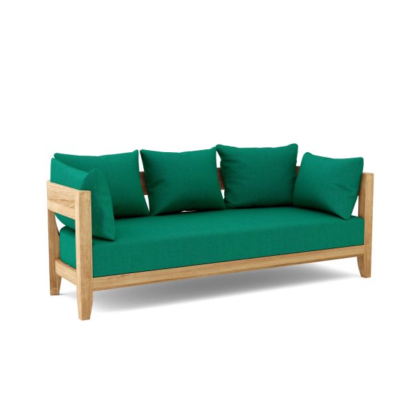 Luxury Madrid Teak Deep Seating Bench 3 Seater - Image 3