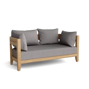 Luxury Madrid Teak Deep Seating Bench 2 Seater