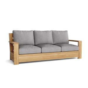 Luxury Valencia Teak Deep Seating Bench 3 Seater