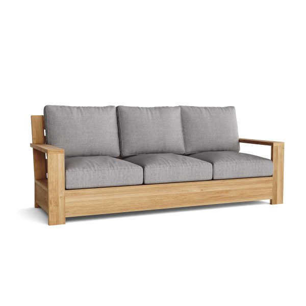 Luxury Valencia Teak Deep Seating Bench 3 Seater