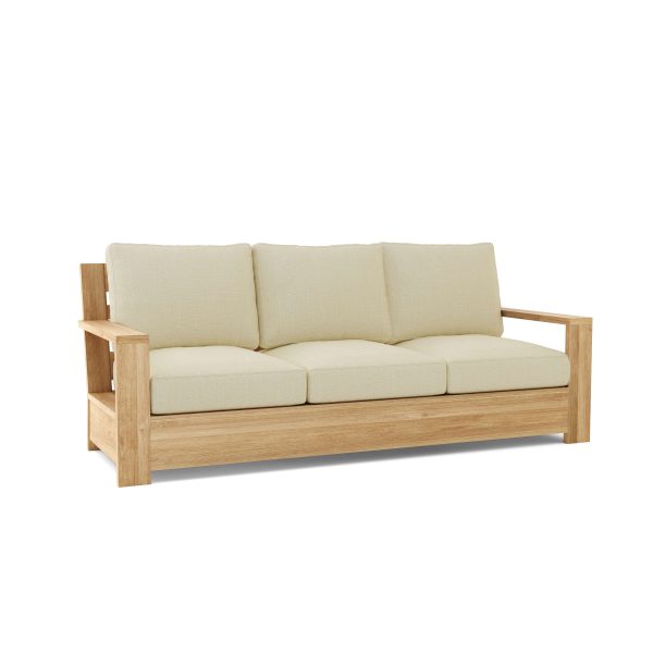 Luxury Valencia Teak Deep Seating Bench 3 Seater - Image 3