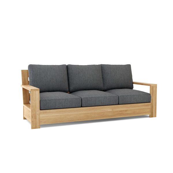 Luxury Valencia Teak Deep Seating Bench 3 Seater - Image 4